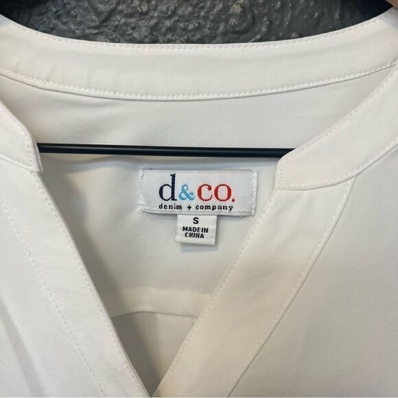 Denim & Co. Roll Tab Sleeve Button Front Soft Utility Tunic - Picture 10 of 13